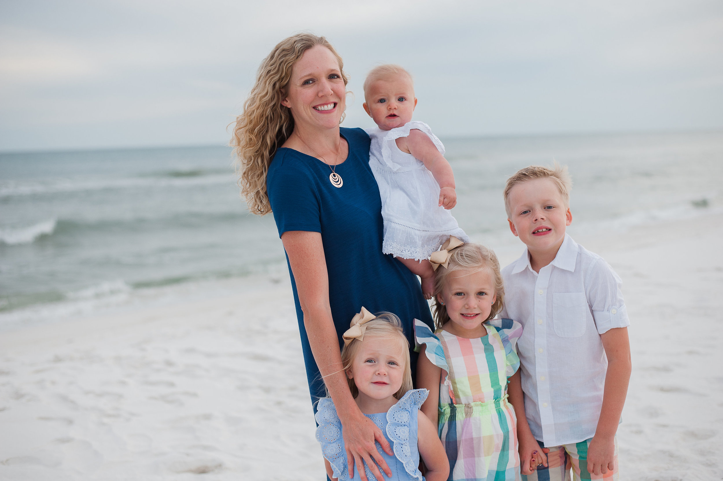 mom with kids- Pensacola Beach Family photographer