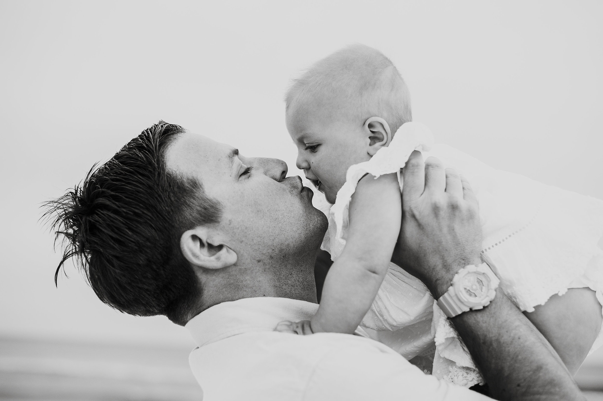 dad and baby-Pensacola Beach Photographer