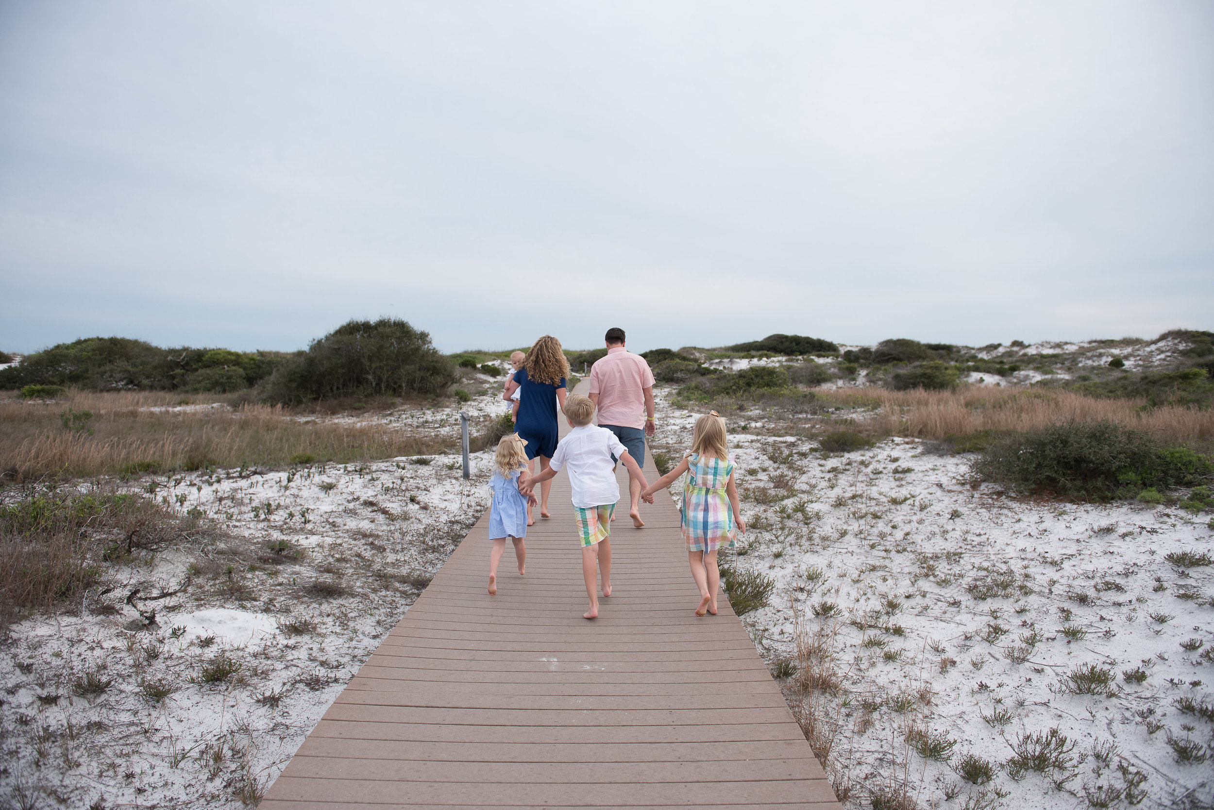 family walking-pensacola beach photographer