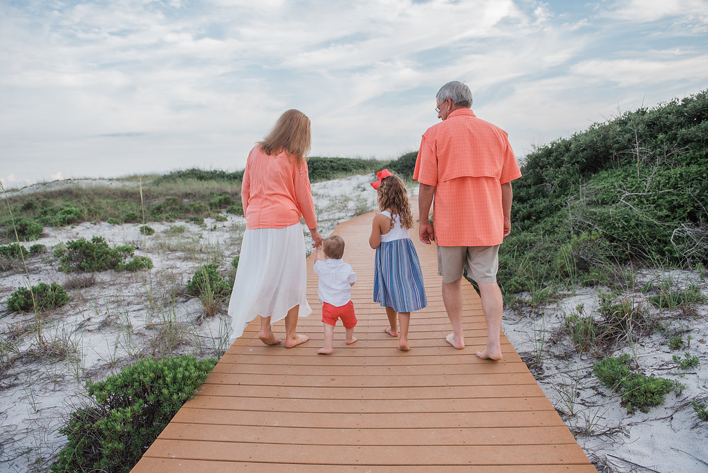 walking with the grandkids-Pensacola Beach photographer