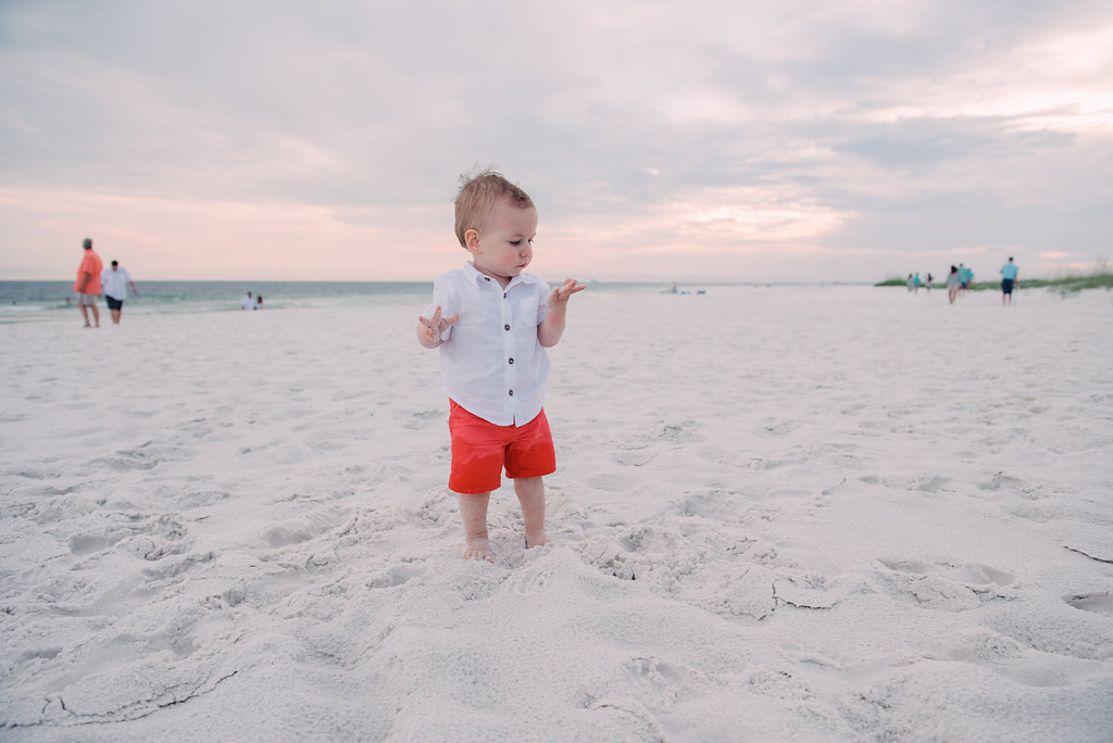 toddler in sand-pensacola photographer