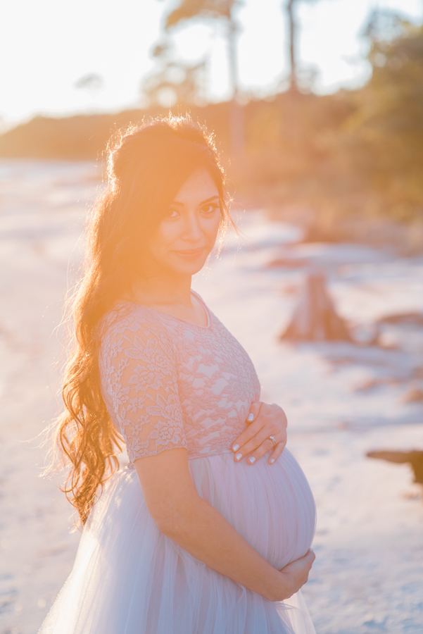 lady in sunlight-Pensacola maternity photographer
