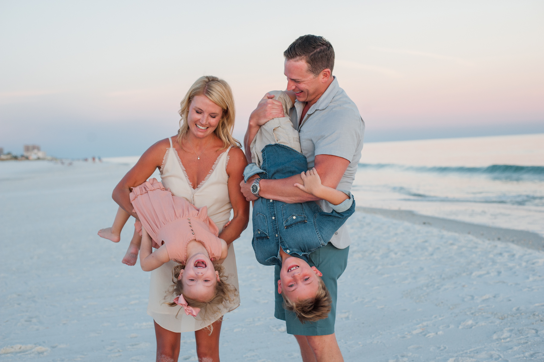family playing at beach-Pensacola Family photographer