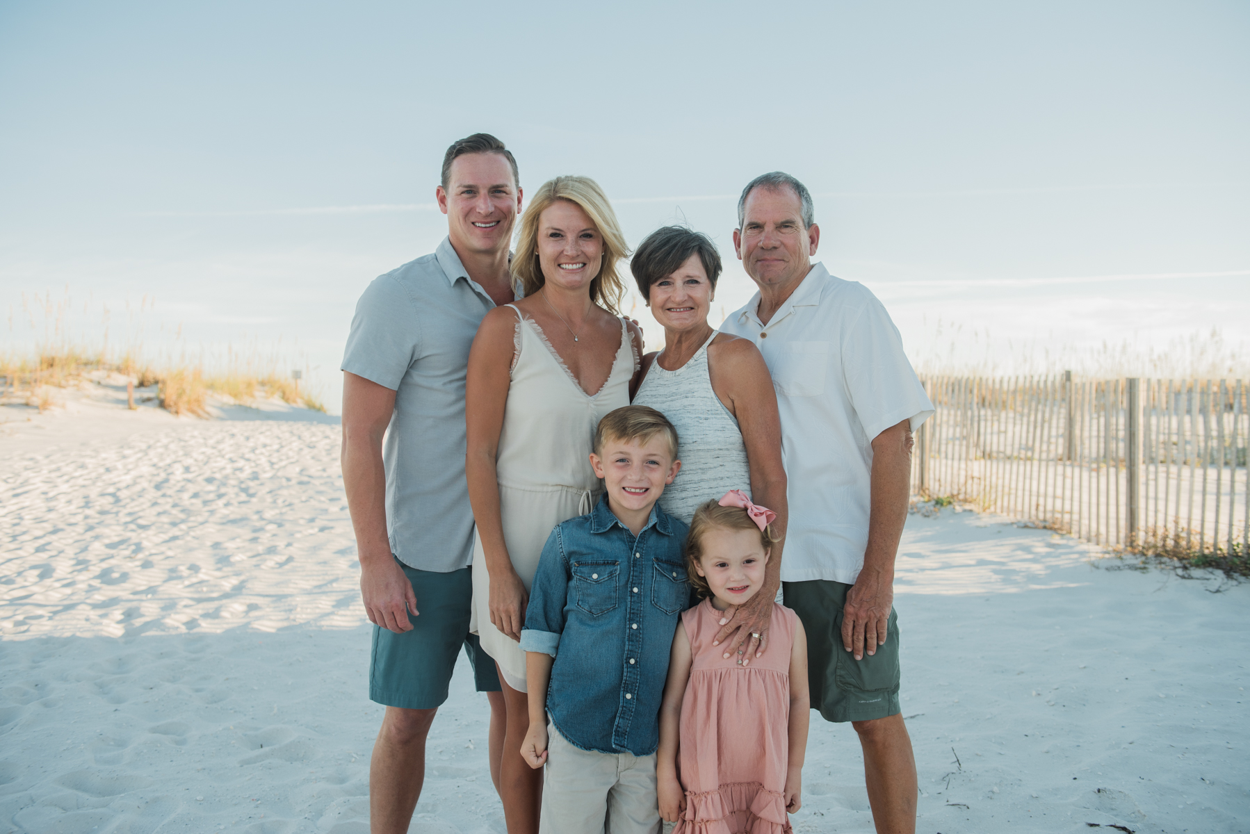 extended family at beach-Pensacola beach family photographer