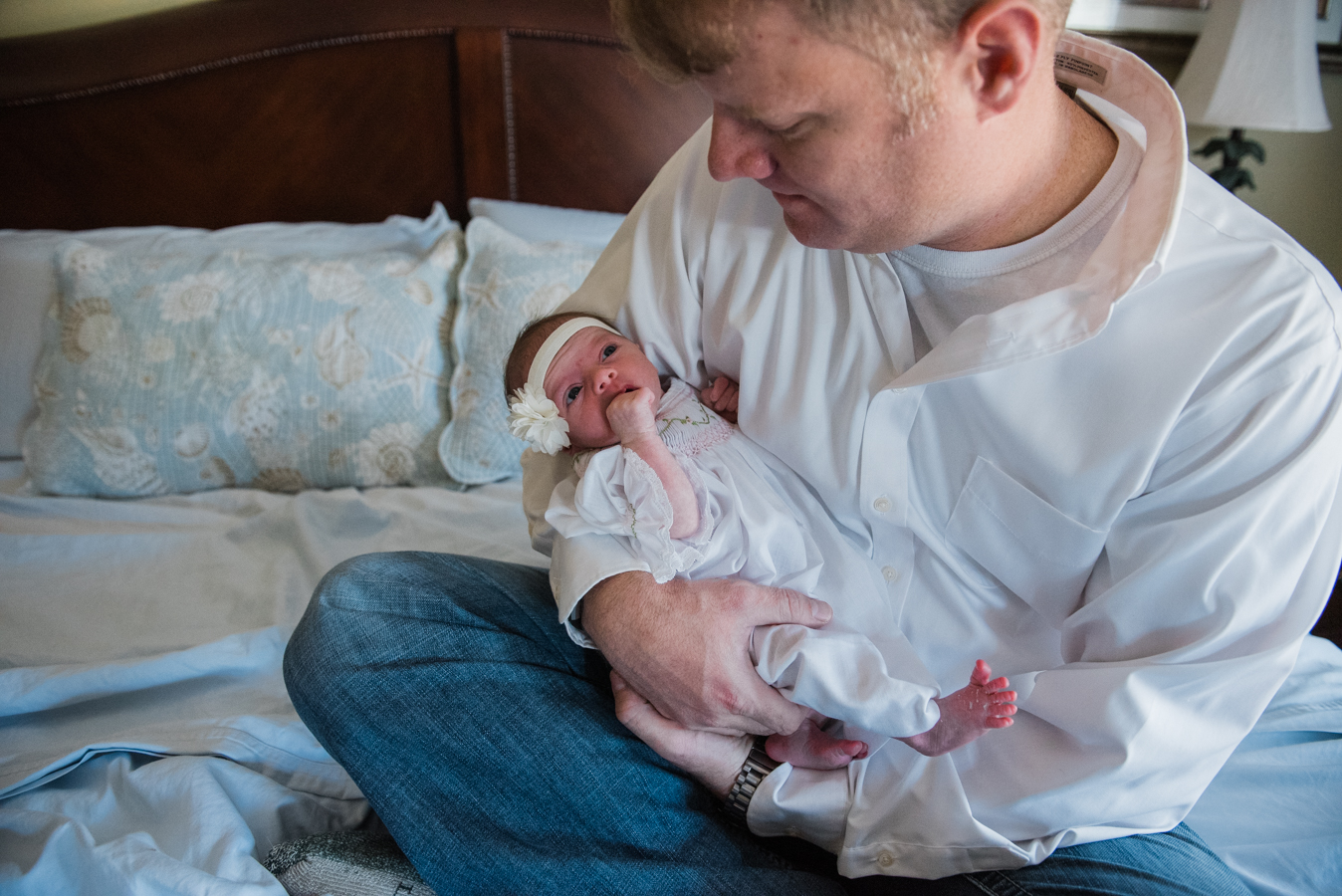 dad with baby-pensacola baby photographer