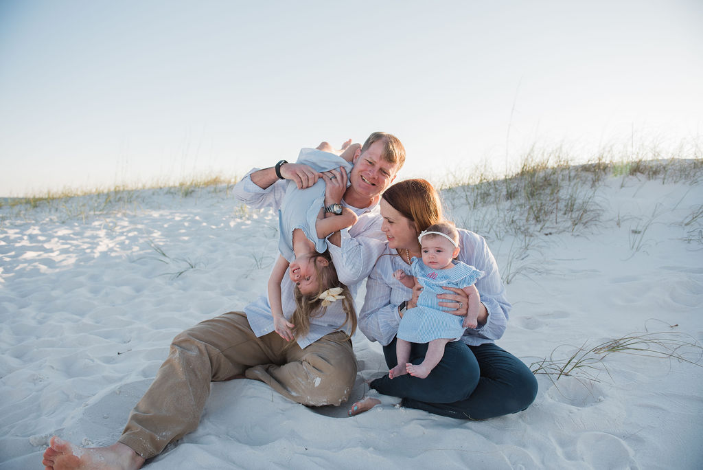 family at beach-pensacola family beach photographer