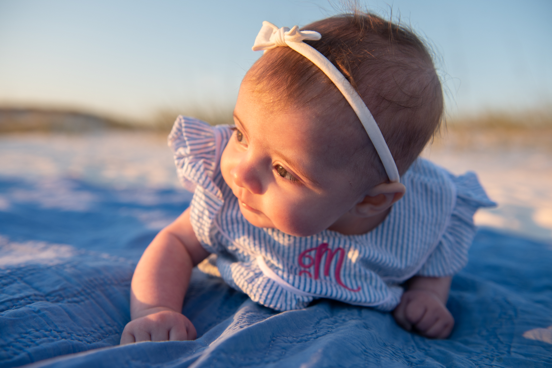 baby at beach-pensacola family photographer
