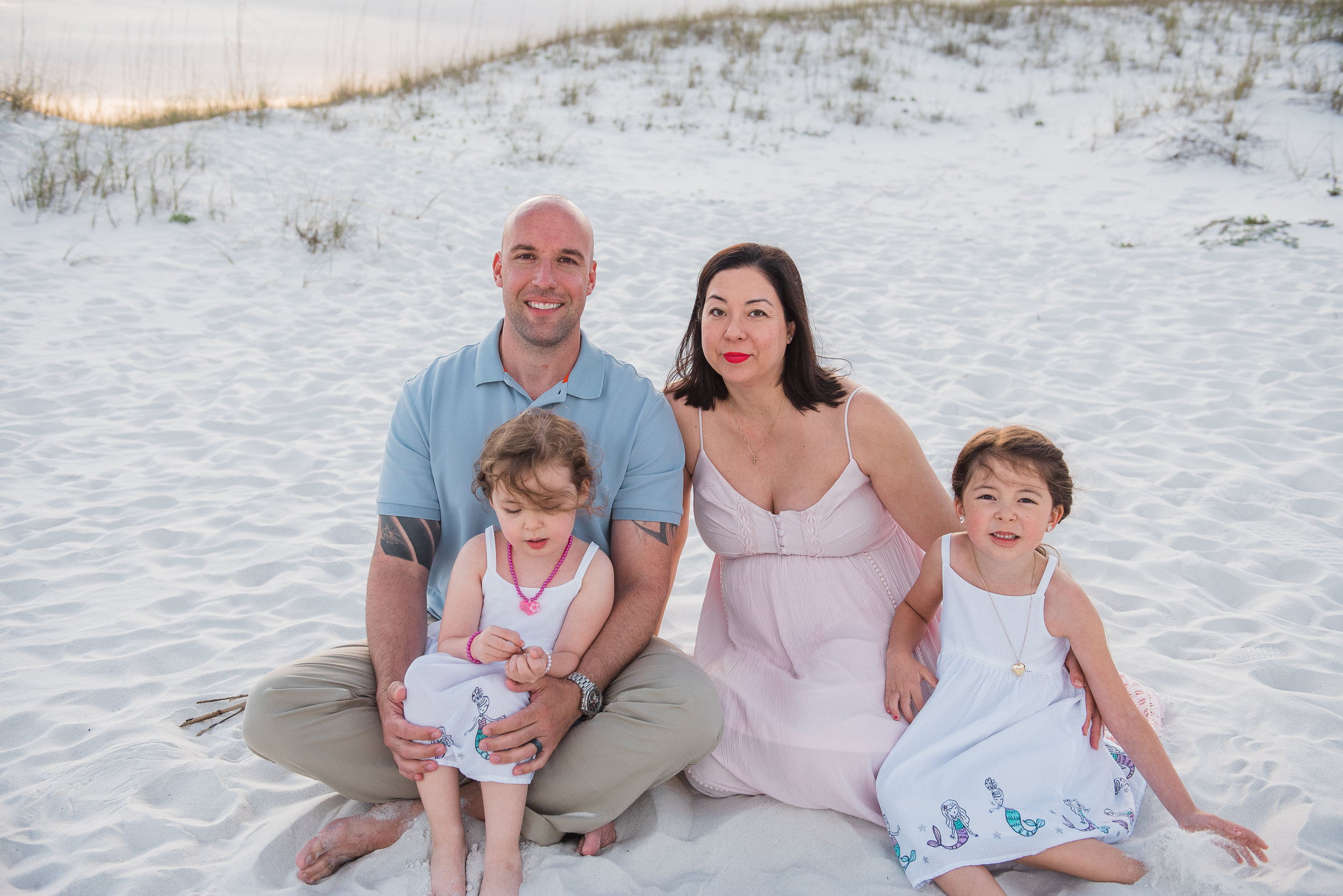 family at beach-penacola beach photographer