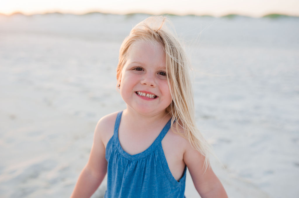 little girl at beach-Navarre Beach Photographer