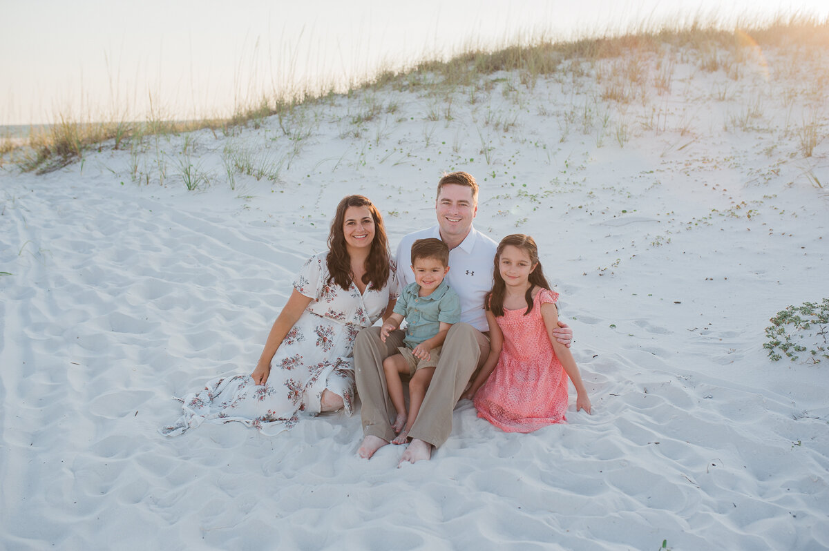 family in dunes-Pensacola beach photographer-Ann Mangum Photography