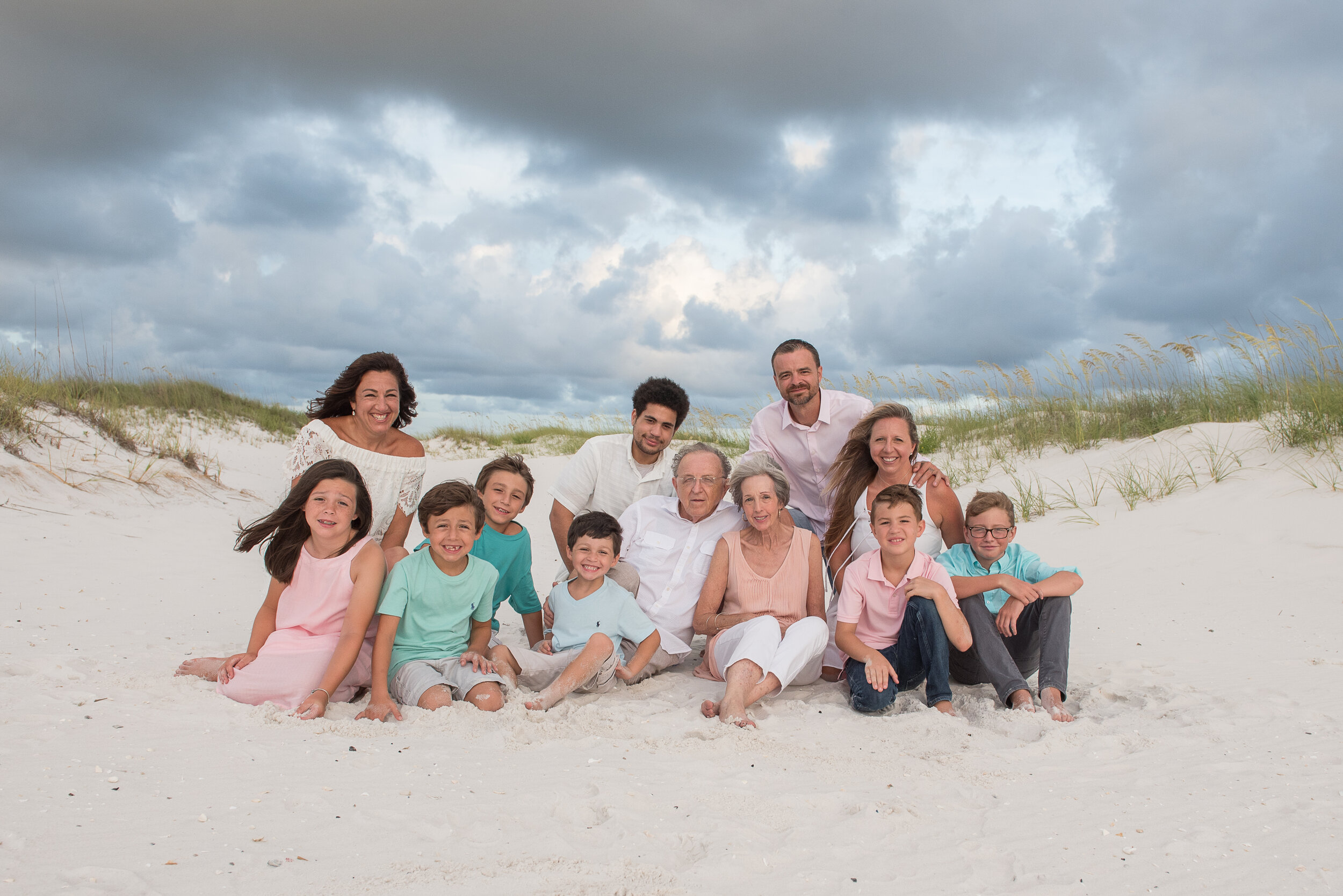 family at beach-pensacola family photographer-Ann Mangum Photography