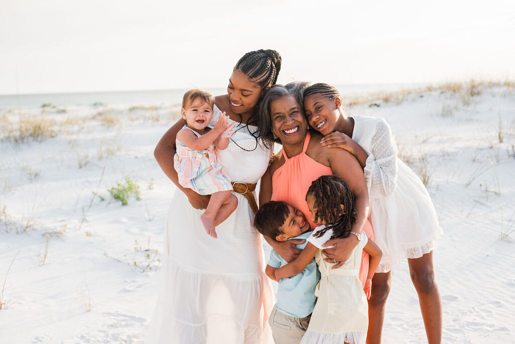 grandkids by dunes-pensacola beach extended family session-Ann Mangum Photography